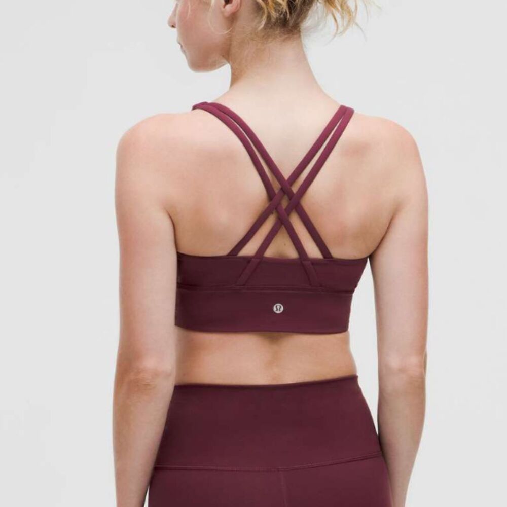 Lululemon Energy Longline Bra *Medium Support B–D Cups Garnet Size 4 Running
